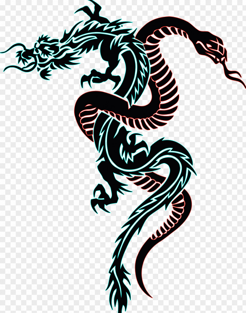 Tattoo Snake Chinese Dragon Clip Art PNG