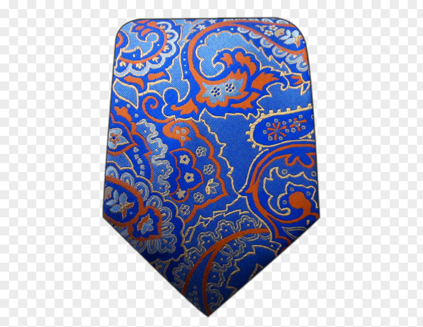 Necktie Blue Paisley Cobalt Handkerchief Opruiming Pocket PNG