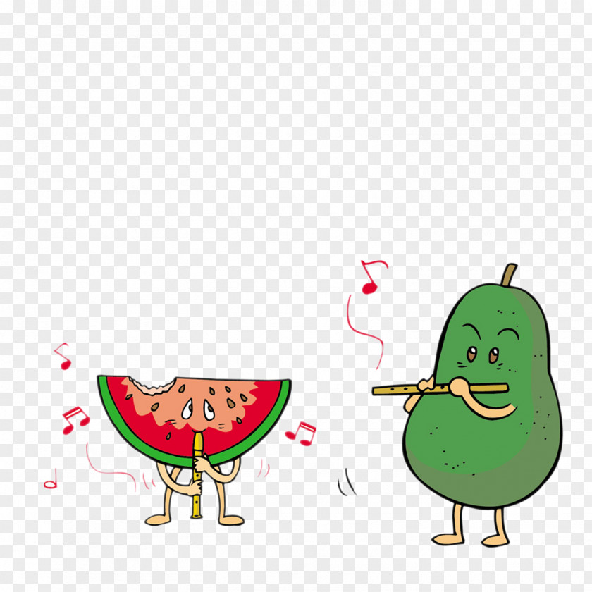 Fruit Blows Flute Watermelon PNG