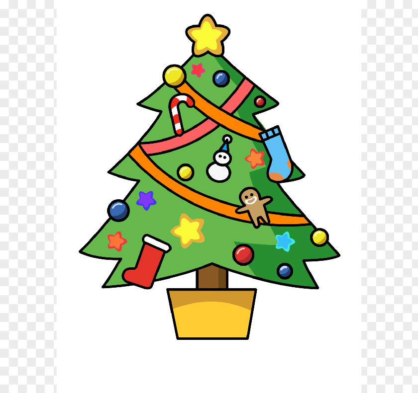 English Christmas Cliparts Tree Santa Claus Clip Art PNG