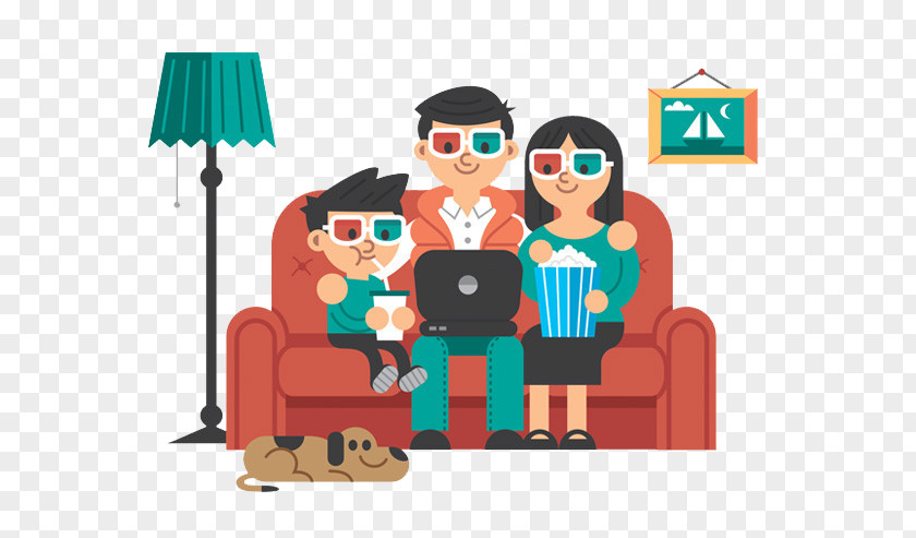 Family Movie Behance Flat Design Illustration PNG