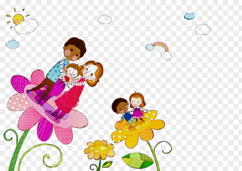 Fictional Character Playing With Kids Clip Art Cartoon Sharing PNG