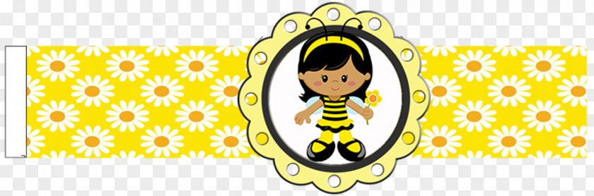 Bee Honey Printing Party Label PNG