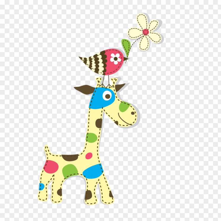 Giraffe Chick Decoration Cartoon Comics Illustration PNG