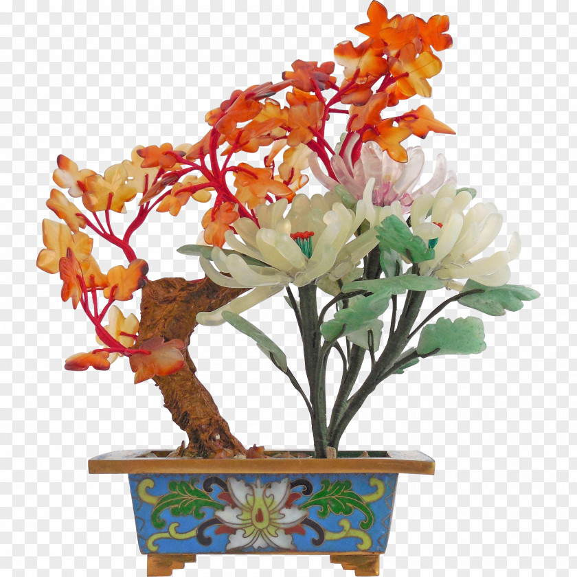 Jade Flower Floral Design Flowerpot Artificial Cut Flowers PNG