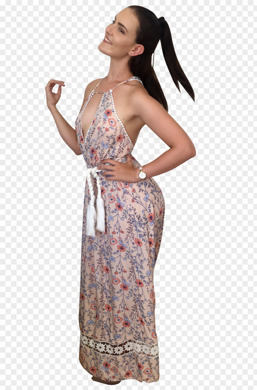 Maxi Dress Shoulder Cocktail Costume PNG