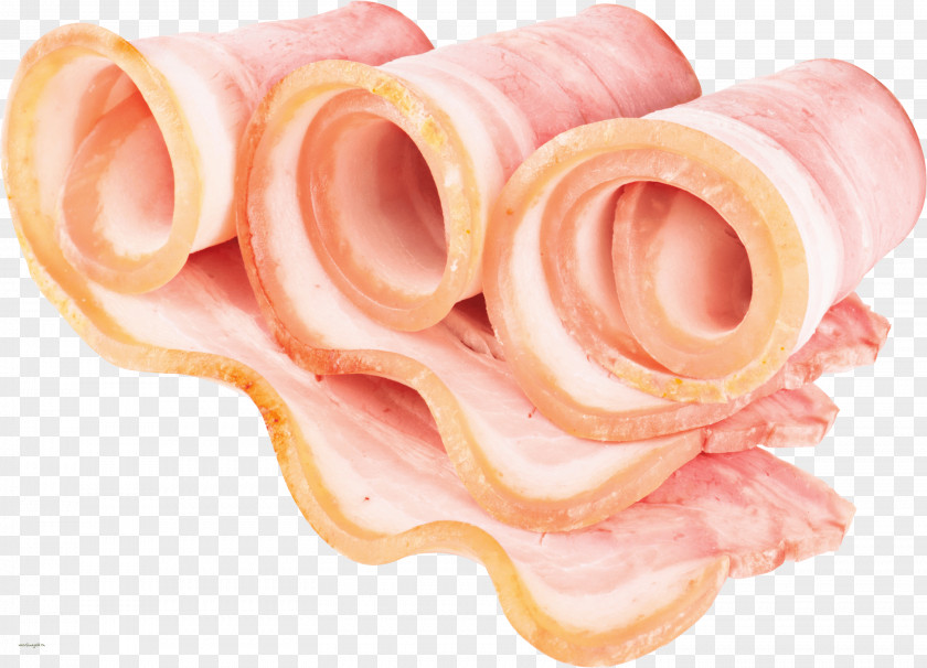 Bacon Slices Three PNG Three, three bacon rolls clipart PNG