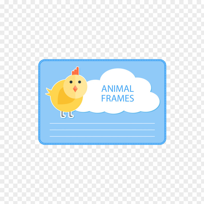 Blue Chicken Photo Text Box Clip Art PNG