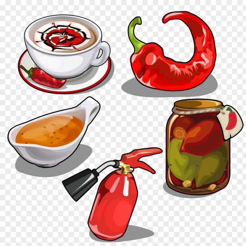 Chili Pepper Cartoon Illustration PNG pepper Illustration, Coffee, canned chili lighter mushroom sauce clipart PNG