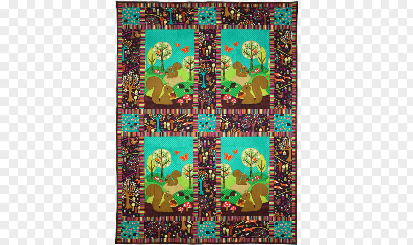 Teal Pattern Textile Nut Tree Material Dinner PNG