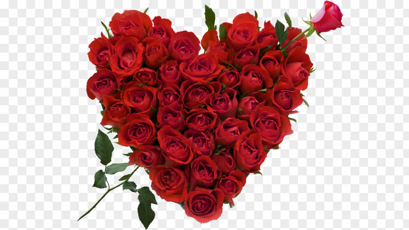 8 Rose Flower Bouquet Heart Valentine's Day PNG
