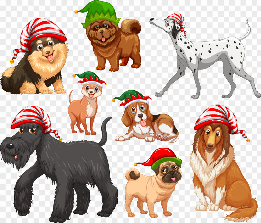 Dog Christmas Drawing PNG