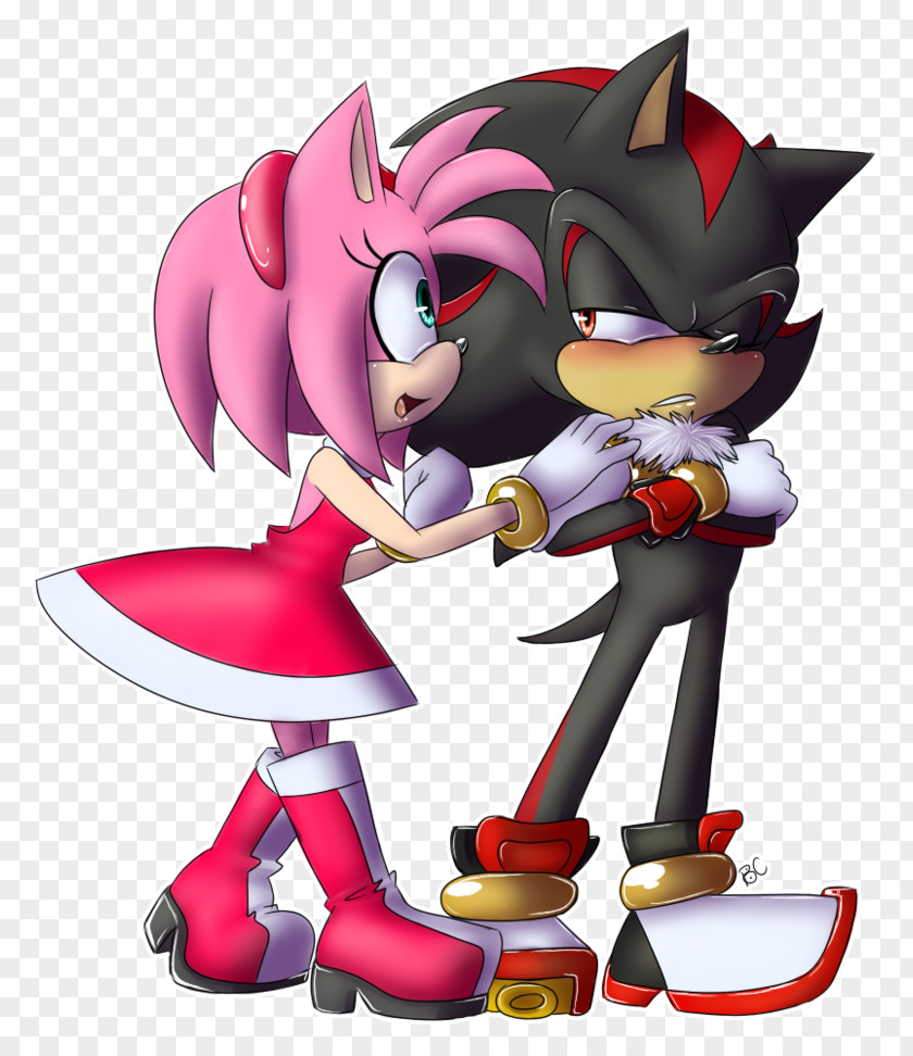 Family Hug Amy Rose Shadow The Hedgehog Sonic Fan Art PNG
