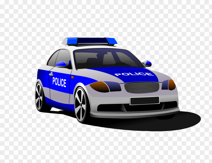 Hand-painted Cartoon Police Car Officer Royalty-free PNG