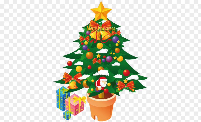 Christmas Tree Fir Evergreen Decoration Pine Family Flowerpot PNG