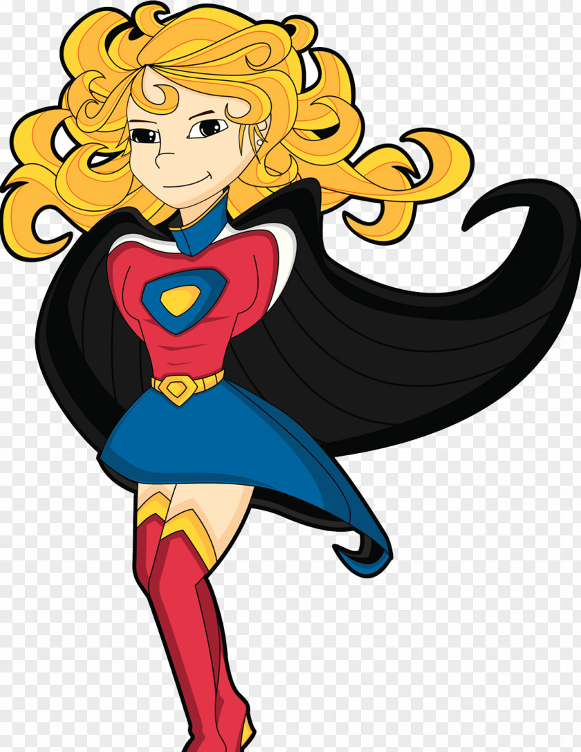 Comic Female Superman Clark Kent Superwoman Superhero Illustration PNG