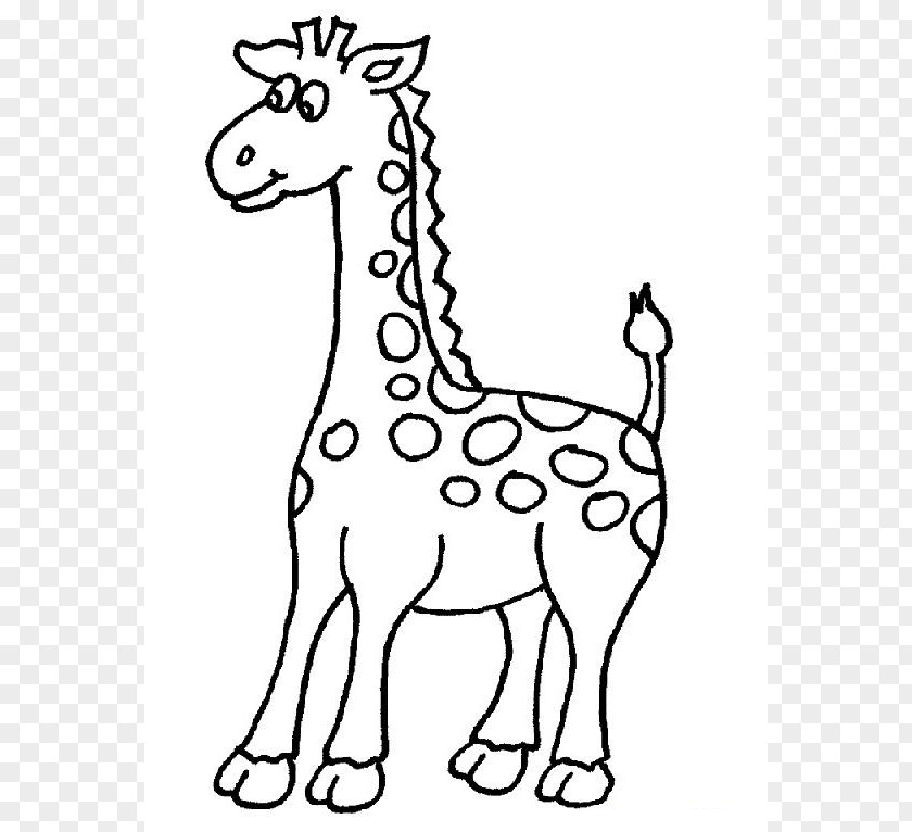 Giraffe Drawing Cliparts West African Coloring Book Adult PNG