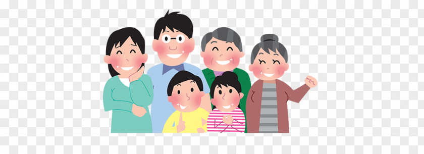 Happy Family Asian Social Group Clothing Human Behavior Cartoon PNG