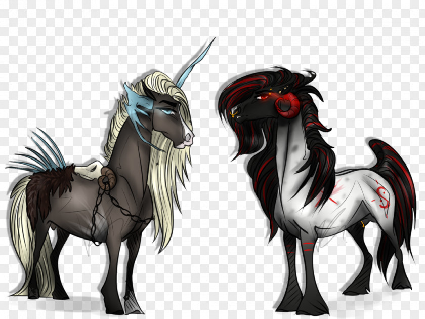 Mustang Pony Unicorn Pack Animal Illustration PNG