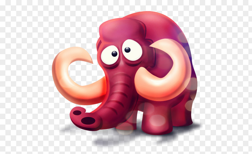 Painted Elephant Woolly Mammoth Icon Design PNG