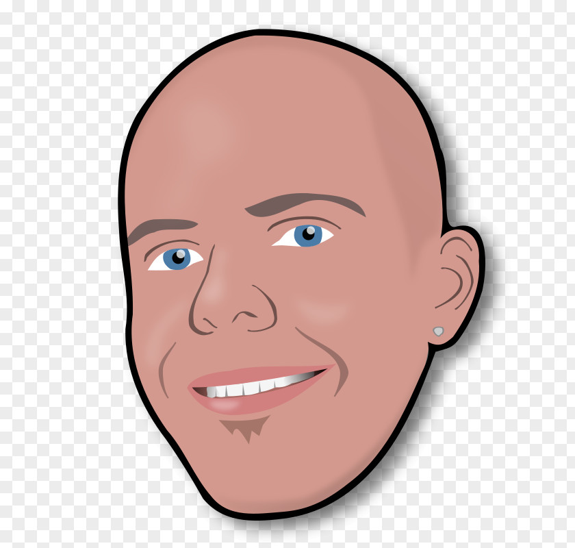 Smiling Human Head Clip Art PNG