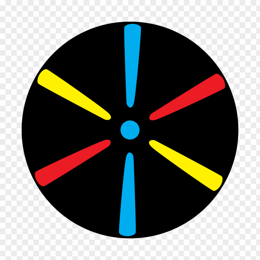 Logo Symbol Yellow Clock Circle Electric Blue Wall PNG