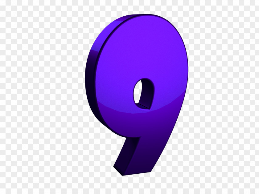 3d Color Number Purple PNG