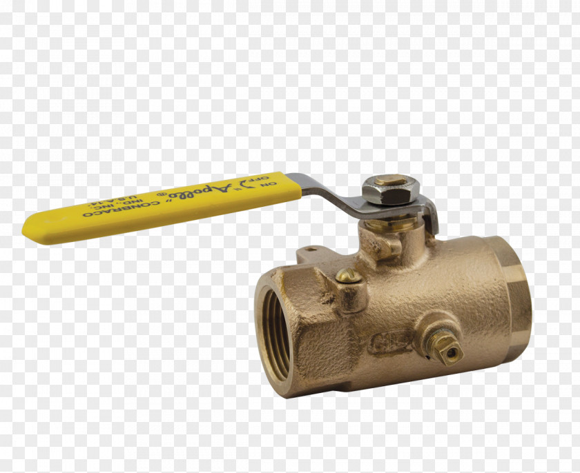 Ball Valve Bronze National Pipe Thread Drain PNG