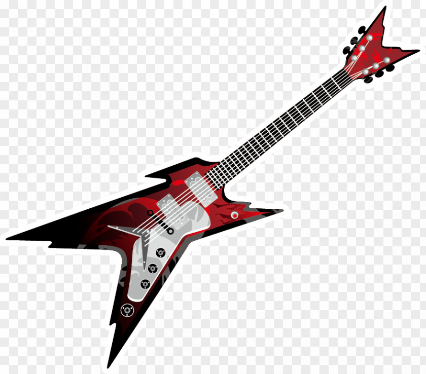 Cool Electric Guitar Vector Material Musical Instrument Singing PNG