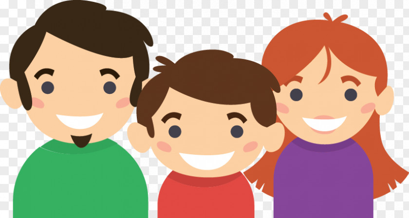 Happy Family Vector Illustration PNG