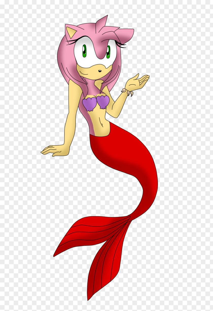 Mermaid Illustration Cartoon Comics Amy Rose PNG