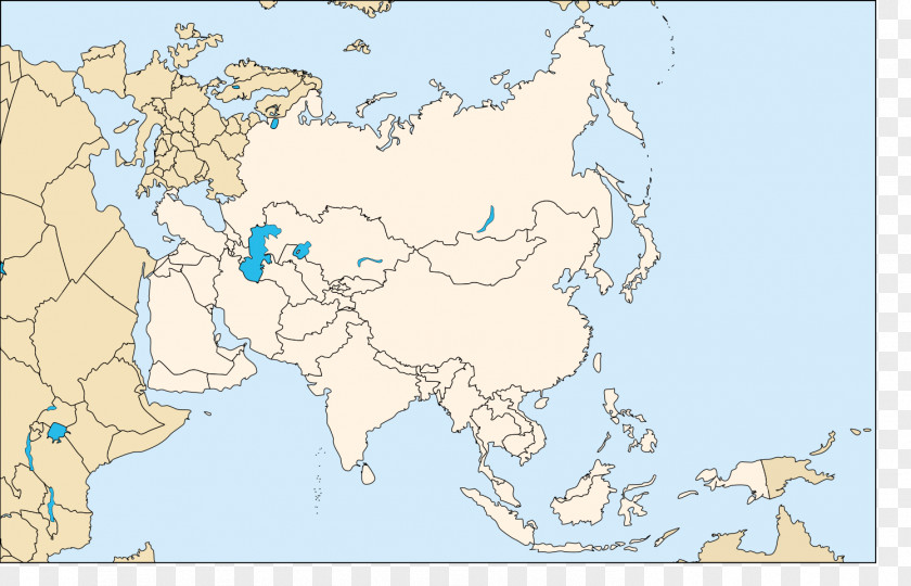 Asia Blank Map Middle East Physische Karte PNG