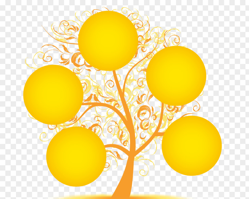 Plant Sphere Yellow Font Line Meter PNG