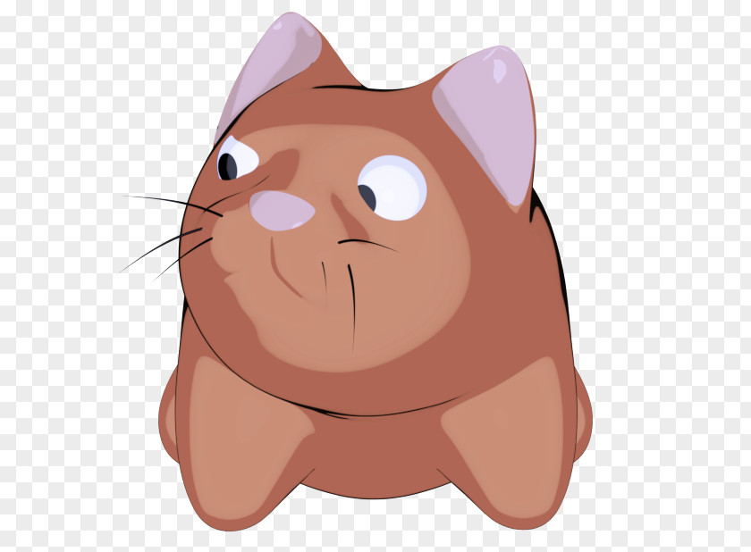 Cartoon Facial Expression Nose Whiskers Cat PNG
