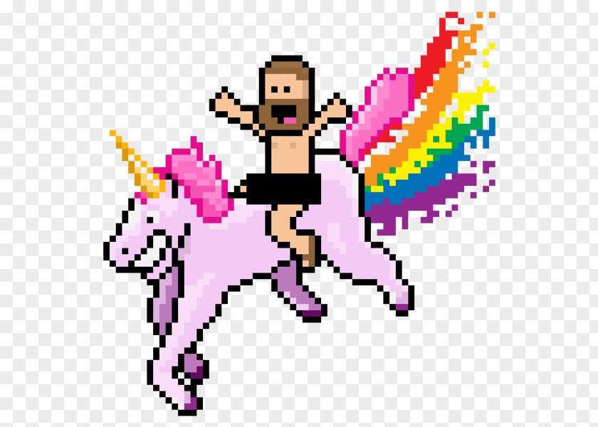 Pixel Unicorn Sticker Art Clip PNG