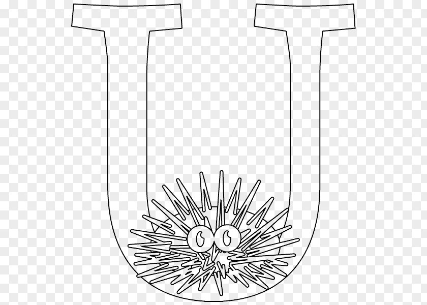 Urchin English Alphabet Coloring Book Letter Drawing PNG