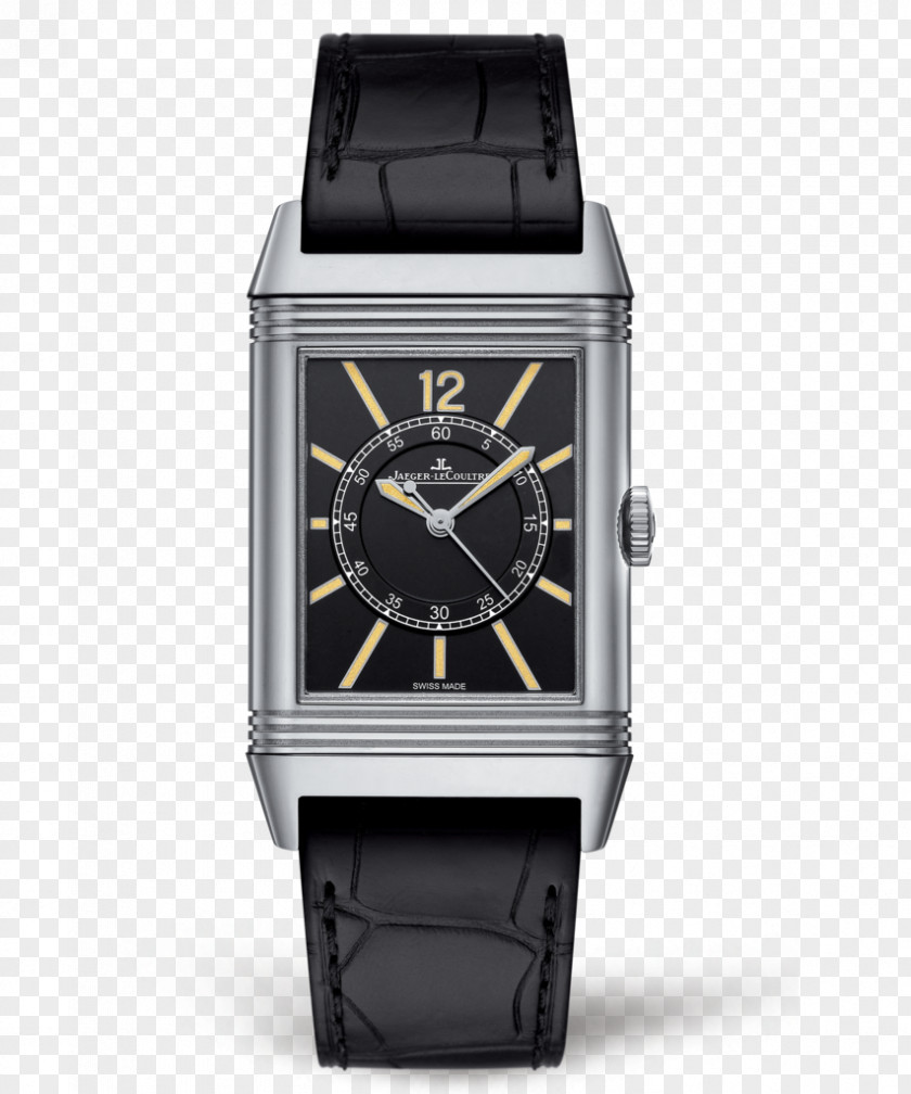 Jaeger-LeCoultre Watches Silver Black Male Watch Reverso Horology Rolex PNG