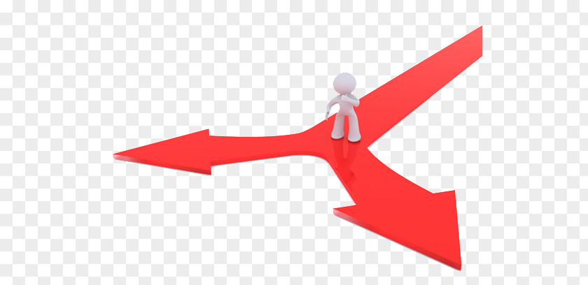 Red Arrow Bifurcation Decision-making Blog Clip Art PNG