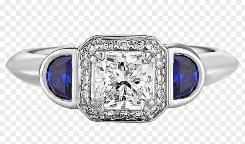 Sapphire Ring Diamond Jewellery Solitaire PNG