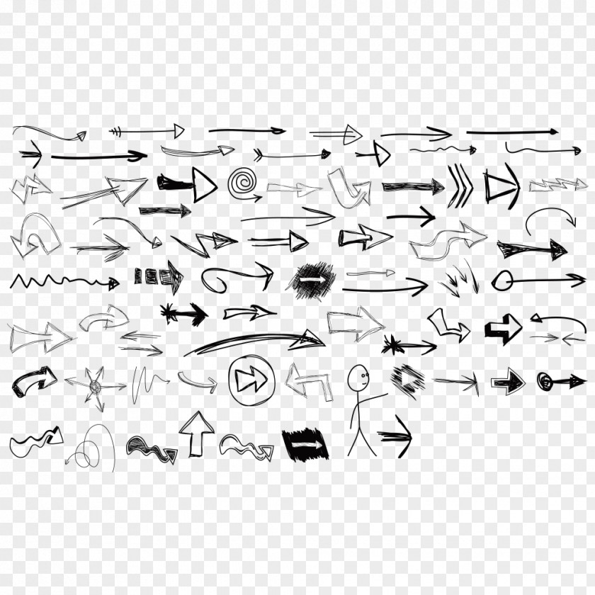 A Variety Of Hand-drawn Arrow PNG variety of hand-drawn arrow clipart PNG