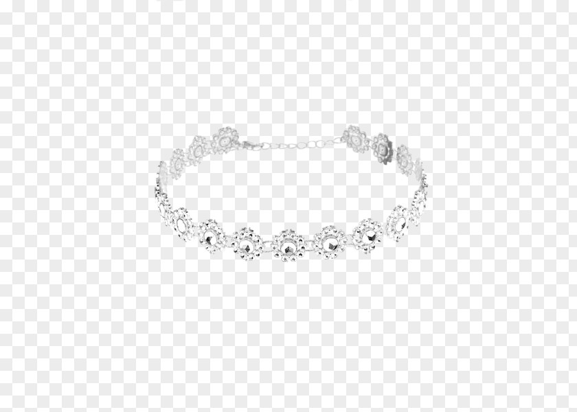 Jewelry Rhinestone Bracelet Necklace Imitation Gemstones & Rhinestones Choker Silver PNG