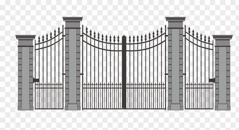 Vector Material Large Iron Door Pattern Gate Euclidean Illustration PNG