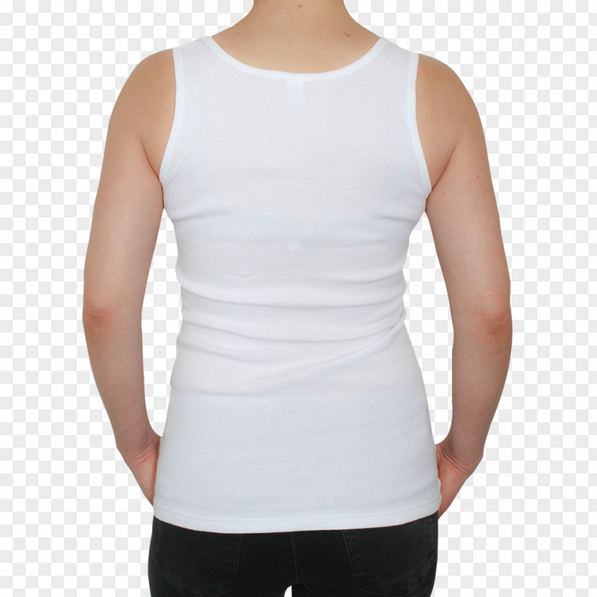 White Tank Top Shoulder Sleeve PNG