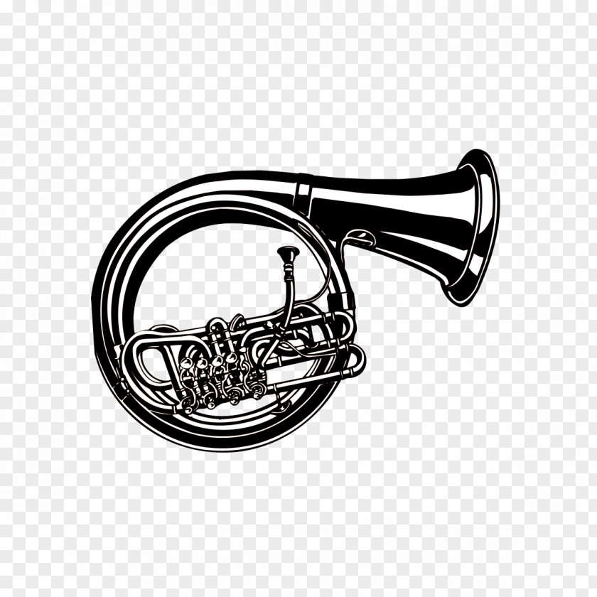 French Horn Instrument PNG horn instrument clipart PNG
