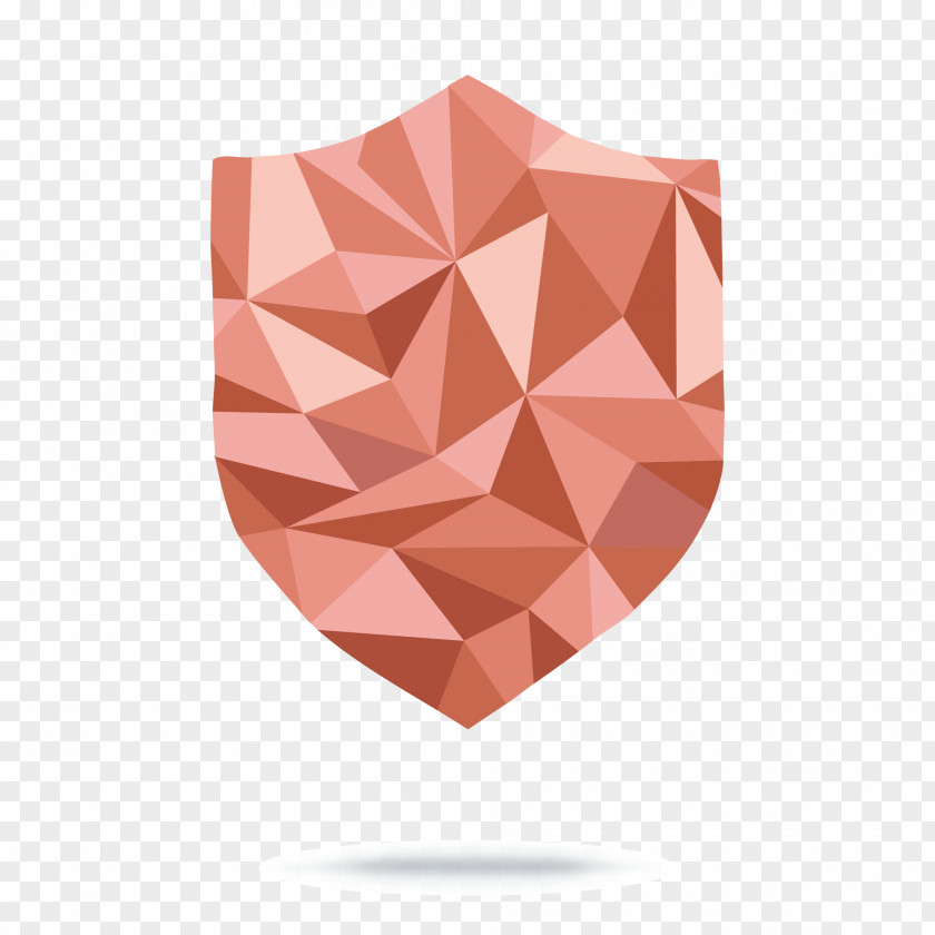 Peach Polygon Geometric Shape PNG