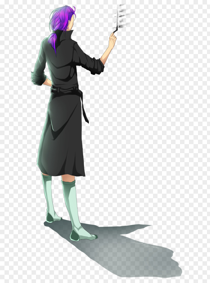 Purple Hair Figurine PNG