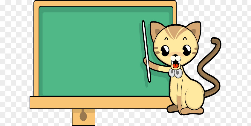Blackboard Painted Cat Pattern Animation Cartoon Clip Art PNG