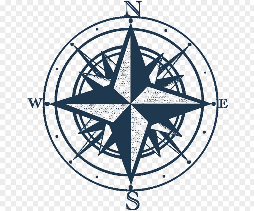 Compass Rose North Magnetic Pole PNG