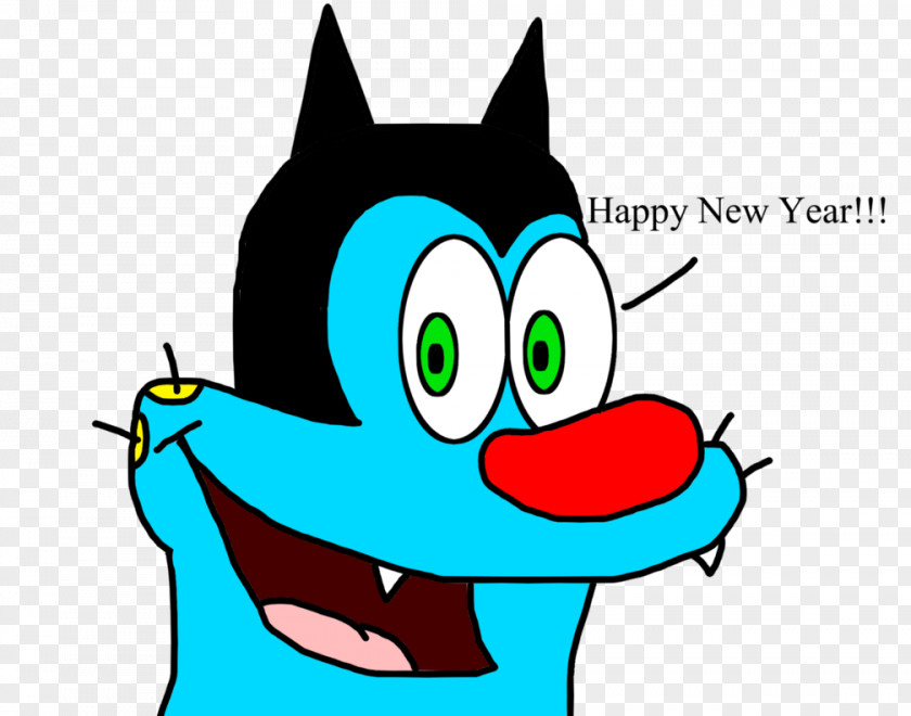 Happy New Year Oggy Cartoon Xilam PNG