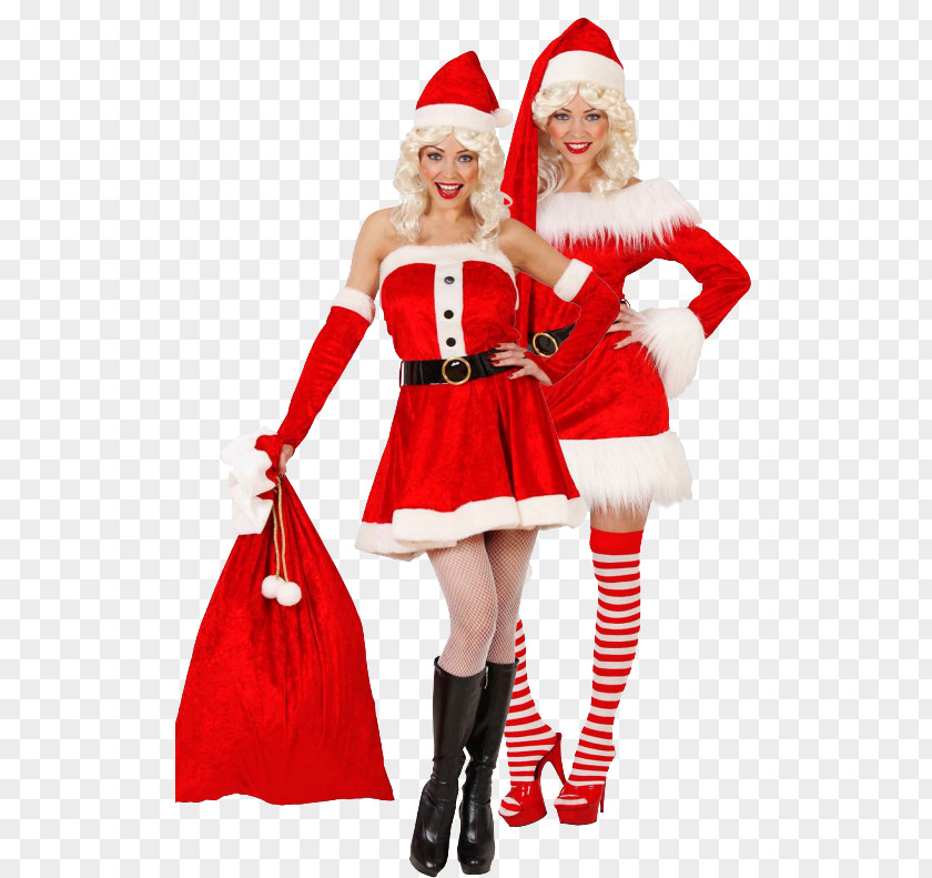 Naughty Santa Claus Mrs. Christmas Ornament Costume PNG
